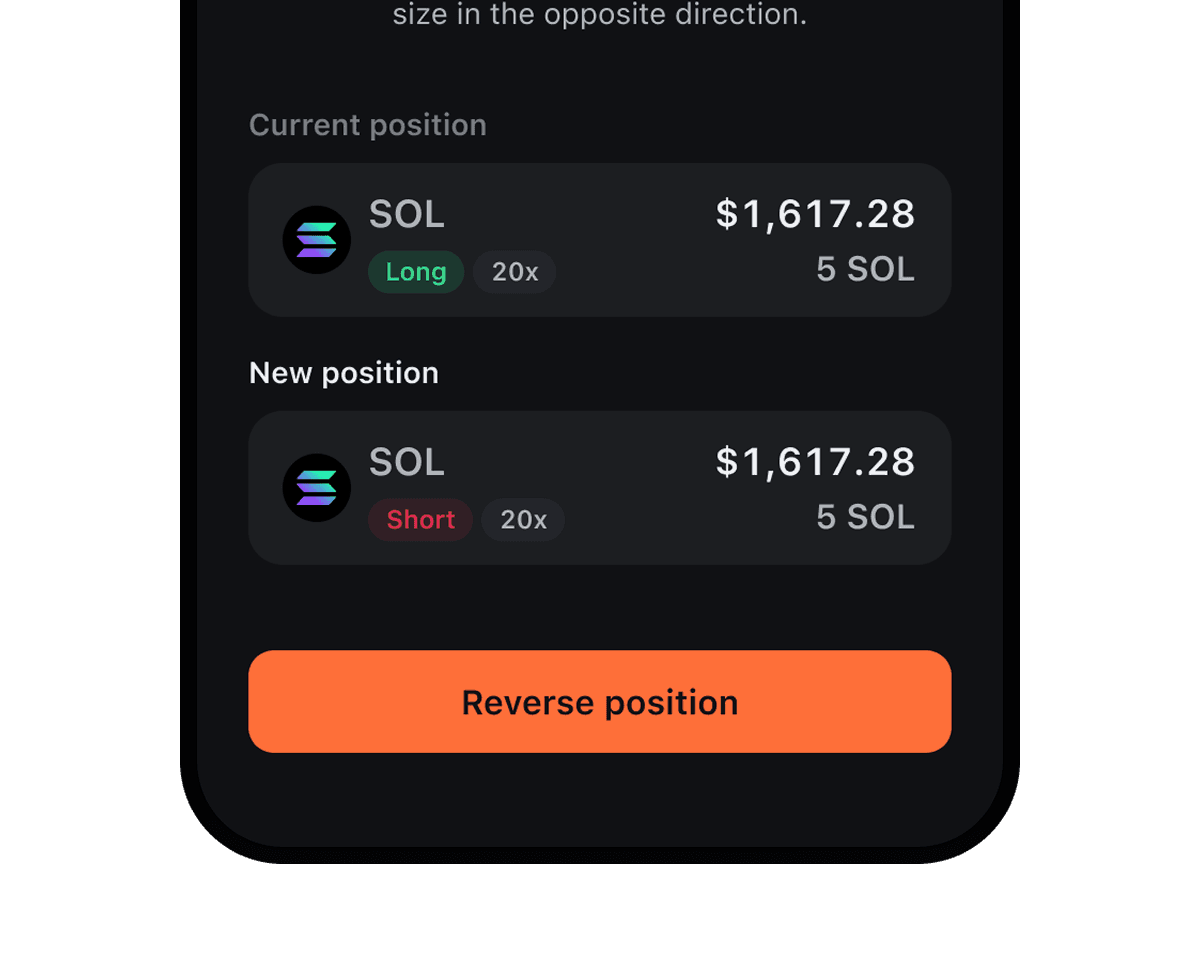 Quickly _reverse_ your position