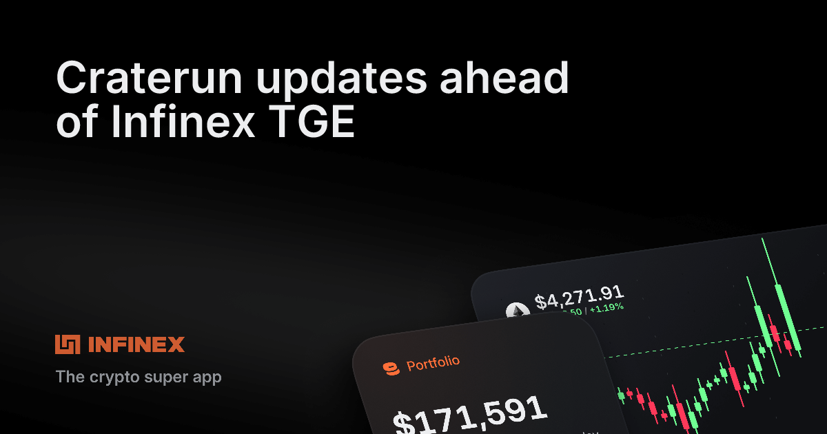 Craterun updates ahead of Infinex TGE
